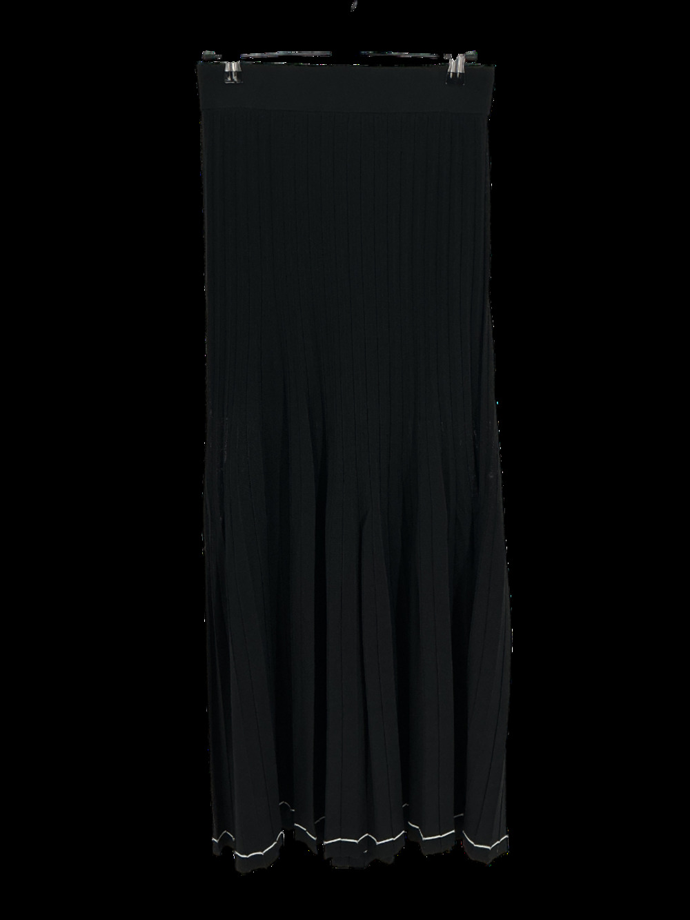 Cos Pleated Black Knit Skirt Size S
